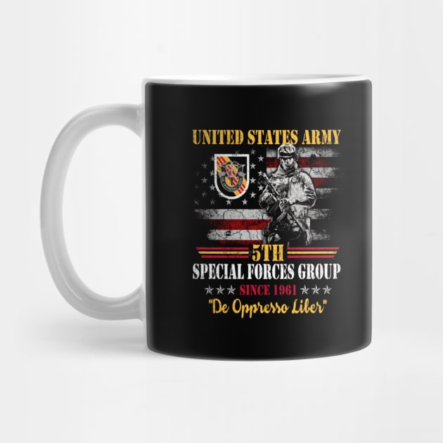 US Army 5th Special Forces Group Solder  De Oppresso Liber 5th SFG - Gift for Veterans Day 4th of July or Patriotic Memorial Day by Oscar N Sims